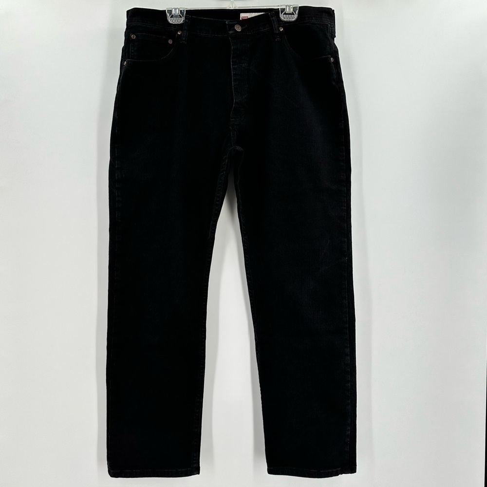 Wrangler Regular Fit Like New Men’s Black Straight Leg Jeans Size 38 x 30